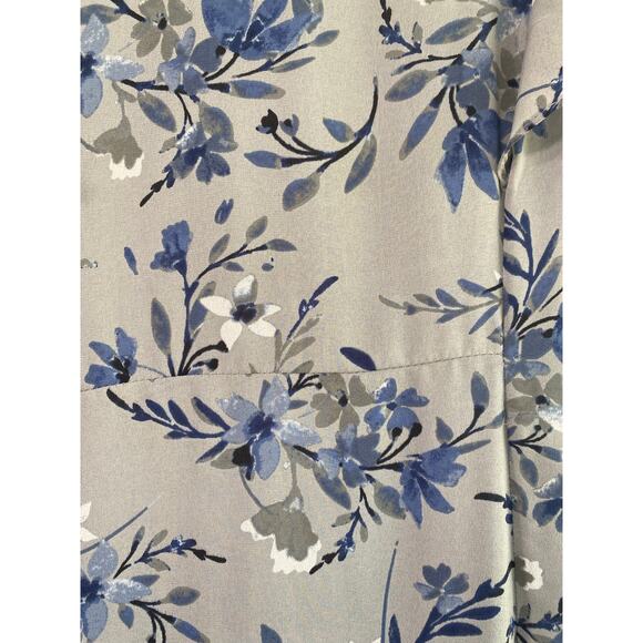 Coldwater Creek Grey and Blue Floral Maxi Dress Size 10 - Picture 5 of 8